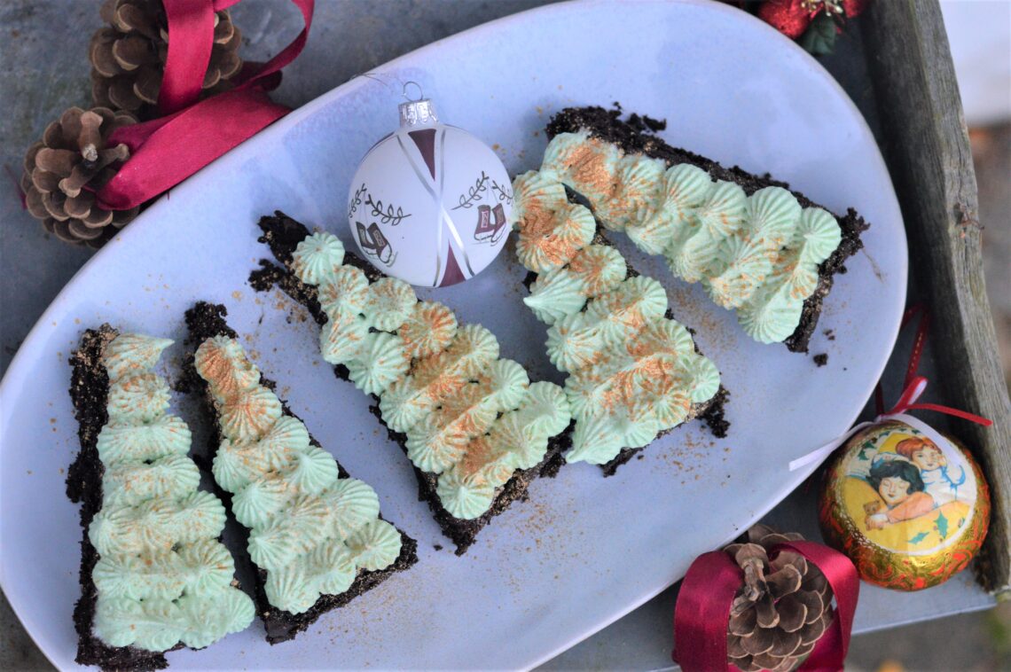 Juletræ-chokoladekager